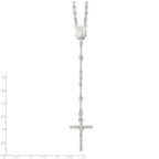 Sterling Silver Polished Rosary Necklace