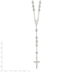Sterling Silver Polished Rosary Necklace