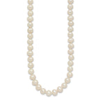 6-7mm White Semi-round Freshwater Cultured Pearl Endless 80 inch Necklace