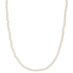 6-7mm White Semi-round Freshwater Cultured Pearl Endless 80 inch Necklace