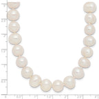 9-10mm White Semi-Round Freshwater Cultured Pearl Endless 80 inch Necklace