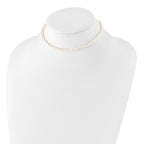 Sterling Silver Rhodium-plate 4-5mm White Rice Freshwater Cultured Pearl Children's 13 inch Necklace