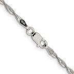 Sterling Silver 2mm Twisted Herringbone Chain
