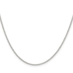 Sterling Silver 1.5mm Diamond-cut Rolo Cable Chain