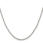 Sterling Silver 2.6mm Diamond-cut Rolo Cable Chain