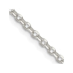 Sterling Silver 2.6mm Diamond-cut Rolo Cable Chain