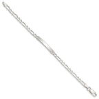 Sterling Silver Engraveable 6 in. Figaro Link ID Bracelet