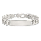 Sterling Silver 8.5inch Polished Engraveable Figaro Link ID Bracelet