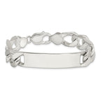 Sterling Silver 8.5 inch Polished Engraveable Figaro Link ID Bracelet