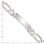 Sterling Silver 8.5 inch Polished Engraveable Figaro Link ID Bracelet
