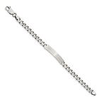 Sterling Silver 8inch Engraveable Antiqued Curb Link ID Bracelet