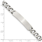 Sterling Silver 8inch Engraveable Antiqued Curb Link ID Bracelet