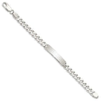 Sterling Silver 8inch Polished Engraveable Curb Link ID Bracelet