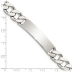 Sterling Silver 8.5inch Polished Engraveable Curb Link ID Bracelet