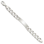 Sterling Silver 8.5inch Polished Engraveable Curb Link ID Bracelet