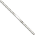 Sterling Silver 8inch Polished Engraveable Anchor Link ID Bracelet