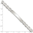Sterling Silver Engraveable Anchor Link ID Bracelet