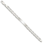 Sterling Silver 8inch Polished Engraveable Anchor Link ID Bracelet