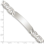 Sterling Silver 8.5inch Polished Engraveable Anchor Link ID Bracelet