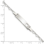 Sterling Silver Heart Baby ID Bracelet