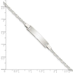 Sterling Silver Polished Engraveable Children's ID Bracelet