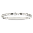 Sterling Silver Curb Link ID Bracelet