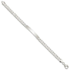 Sterling Silver Curb Link ID Bracelet