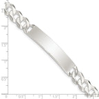 Sterling Silver Curb Link ID Bracelet