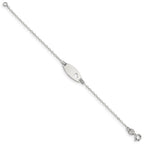 Sterling Silver Children's ID with Heart Bracelet