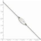 Sterling Silver Children's ID with Heart Bracelet