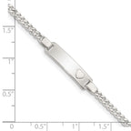 Sterling Silver Baby ID with Heart Bracelet