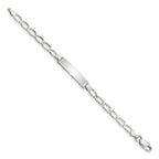 Sterling Silver 6inch Polished Engraveable Childrens ID Bracelet