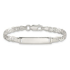 Sterling Silver Engraveable Childrens ID Anchor Link Bracelet