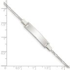 Sterling Silver 6inch Polished Engraveable Childrens ID Bracelet