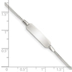 Sterling Silver Childrens 5in Plus 1in EXT ID Curb Link Bracelet
