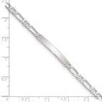 Sterling Silver 8inch Polished Engraveable Anchor Link ID Bracelet