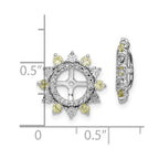 Sterling Silver Rhodium Peridot Earring Jacket