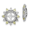 Sterling Silver Rhodium Peridot Earring Jacket