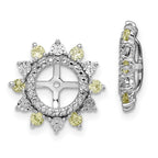 Sterling Silver Rhodium Peridot Earring Jacket