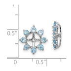 Sterling Silver Rhodium Swiss Blue Topaz Earring Jacket