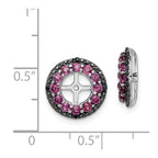 Sterling Silver Rhodium Rhodolite Garnet & Black Sapphire Earring Jacket