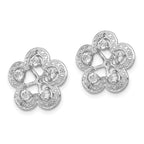 Sterling Silver Rhodium Diam. & White Topaz Earring Jacket