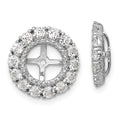 Sterling Silver Rhodium Diam. & White Topaz Earring Jacket