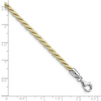 Sterling Silver Rhodium-plated 18inch Cream Satin Cord Necklace