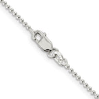 Sterling Silver 1.5mm Beaded Chain