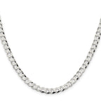 Sterling Silver 5.75mm Flat Curb Chain