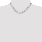 Sterling Silver 7.5mm Flat Curb Chain
