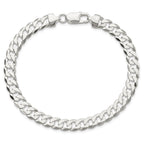 Sterling Silver 7.5mm Flat Curb Chain