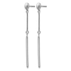 Sterling Silver RH-plated Polished Post Dangle Earrings