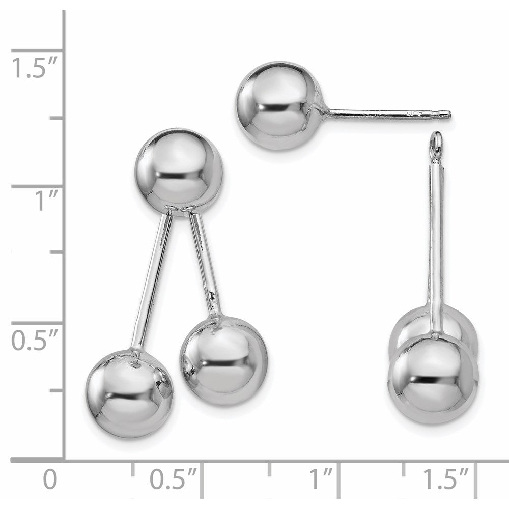 Sterling Silver Polished Ball Post Earrings